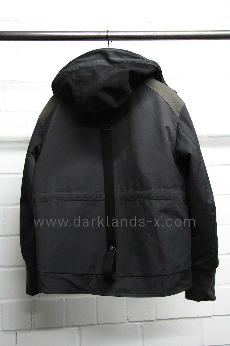Blackmerle Black Messenger Bag Hooded Bomber Jacket